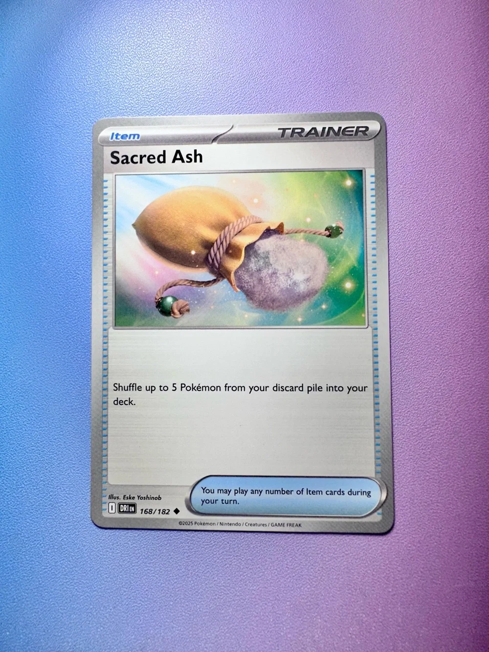 sacred ash - 168/182 (uncommon) — pokémon: destined rivals